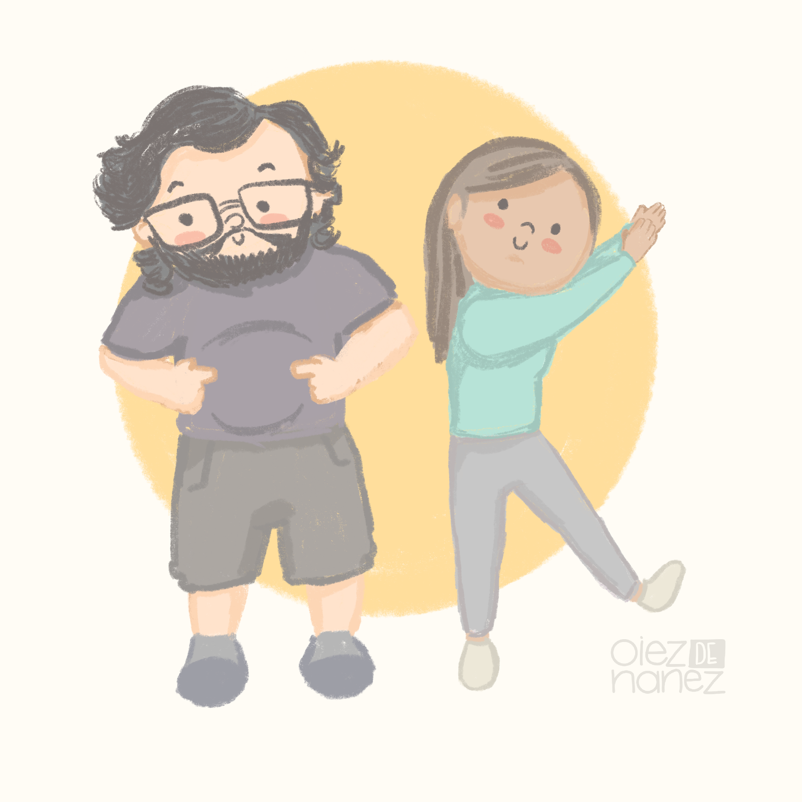 Nadya y Checho bailando
